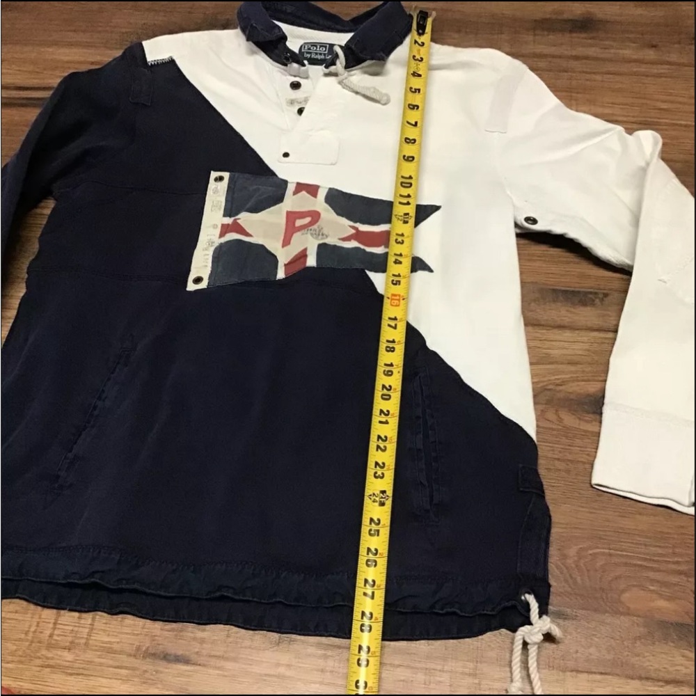 Polo Ralph Lauren Nautical Patch Rugby shirt! Men’s large with great details! - Picture 5 of 8
